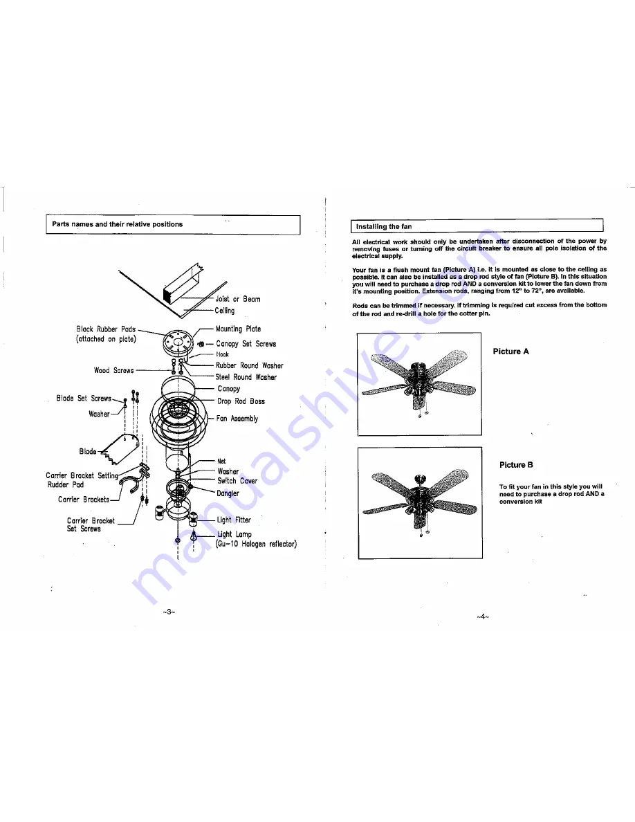 Fantasia GEMINI Owner'S Manual Download Page 3