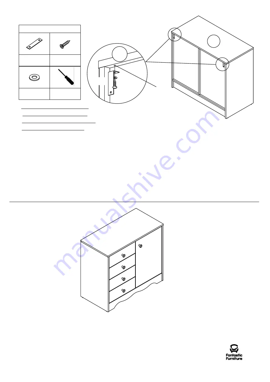 fantastic furniture Amirah Dresser Manual Download Page 14