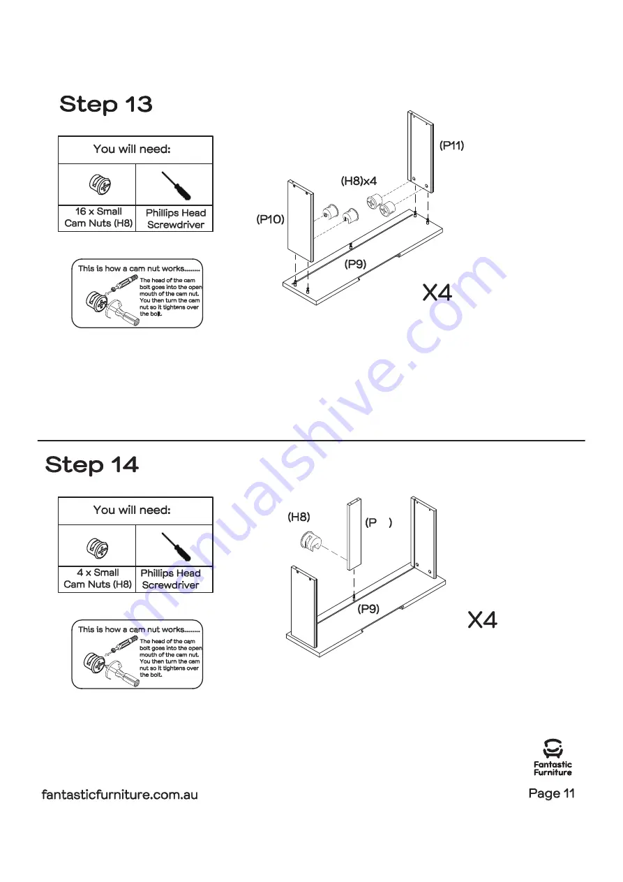 fantastic furniture Arcadia Lowboy Скачать руководство пользователя страница 11