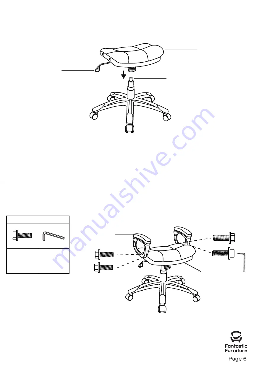 fantastic furniture ARDMORE Office Chair Manual Download Page 6