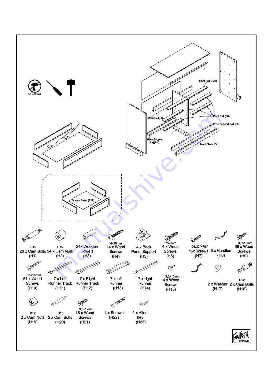 fantastic furniture Ashford Dresser 7 Drawer Скачать руководство пользователя страница 4