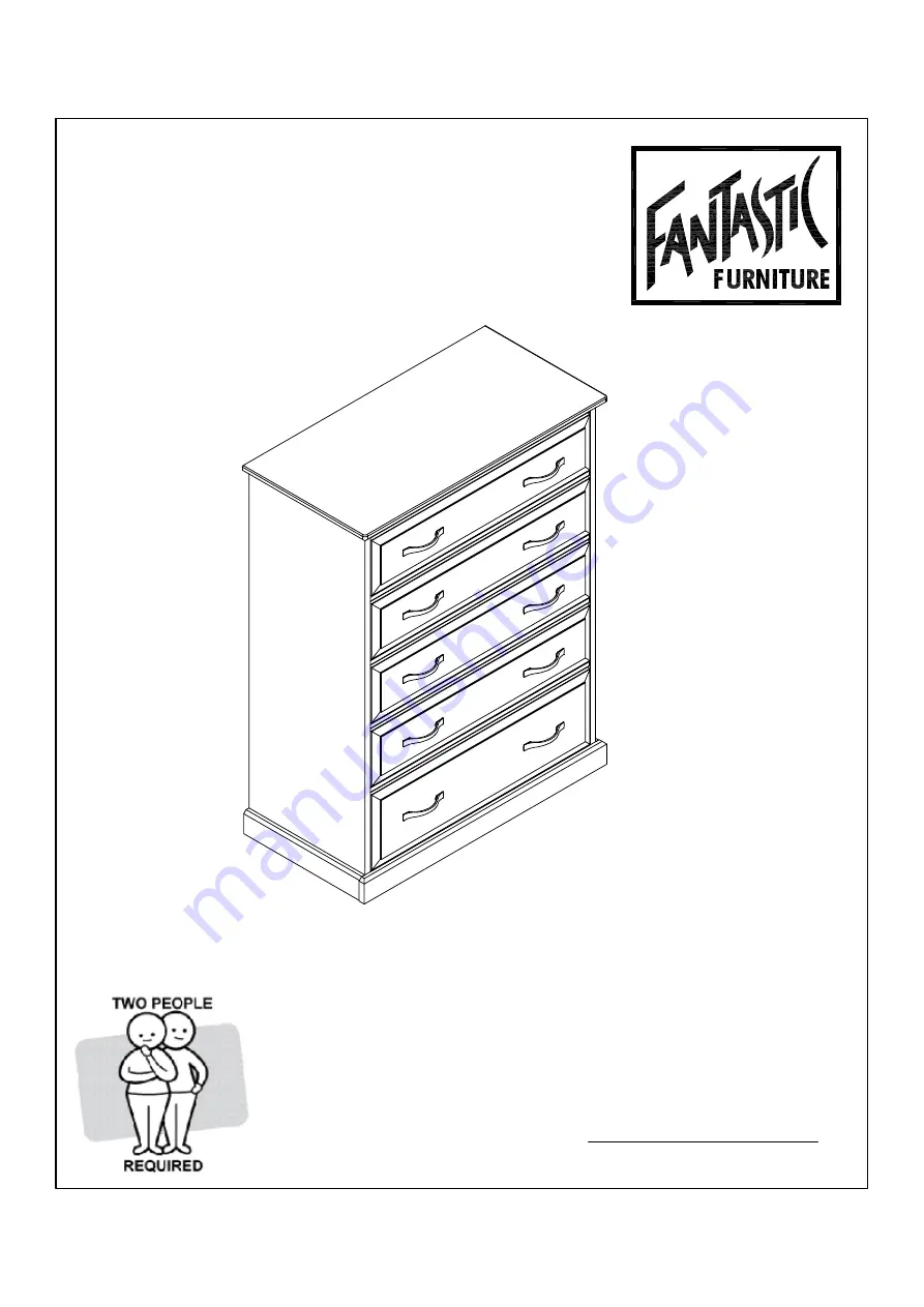 fantastic furniture Ashford Tallboy 5 Drawer Скачать руководство пользователя страница 1