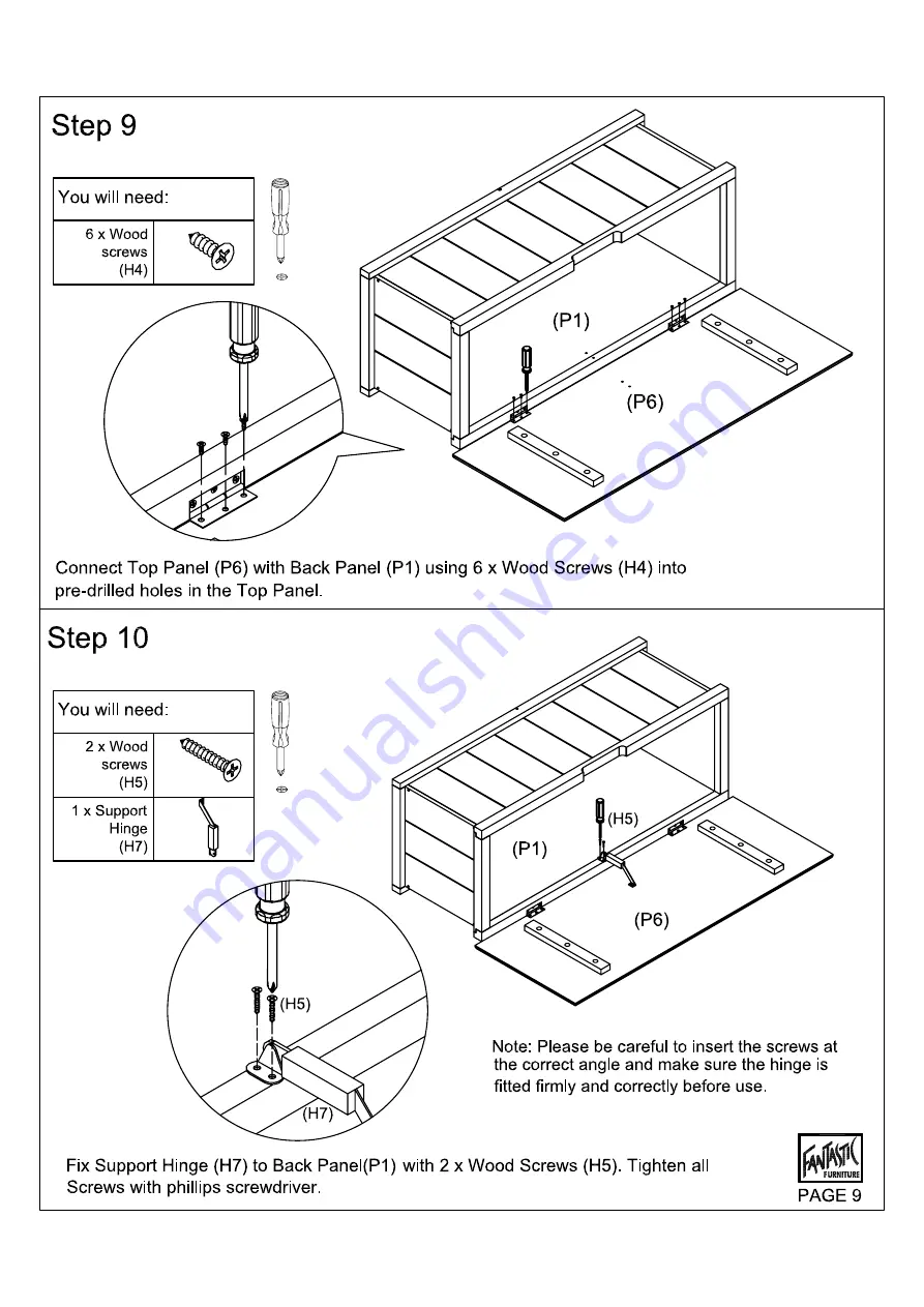 fantastic furniture BERGEN BLANKET BOX LARGE Скачать руководство пользователя страница 9