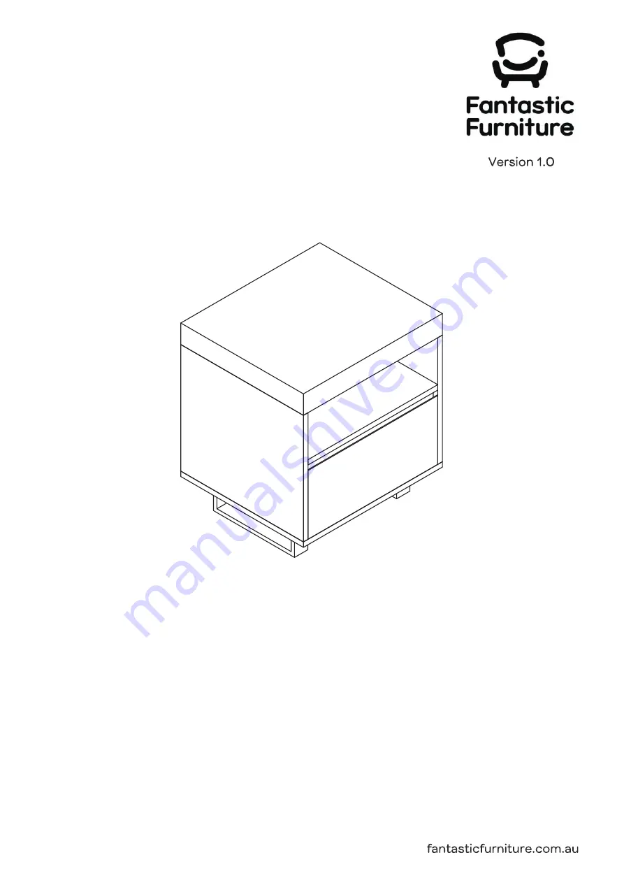 fantastic furniture Bridge Bedside 1 Drawer Manual Download Page 1