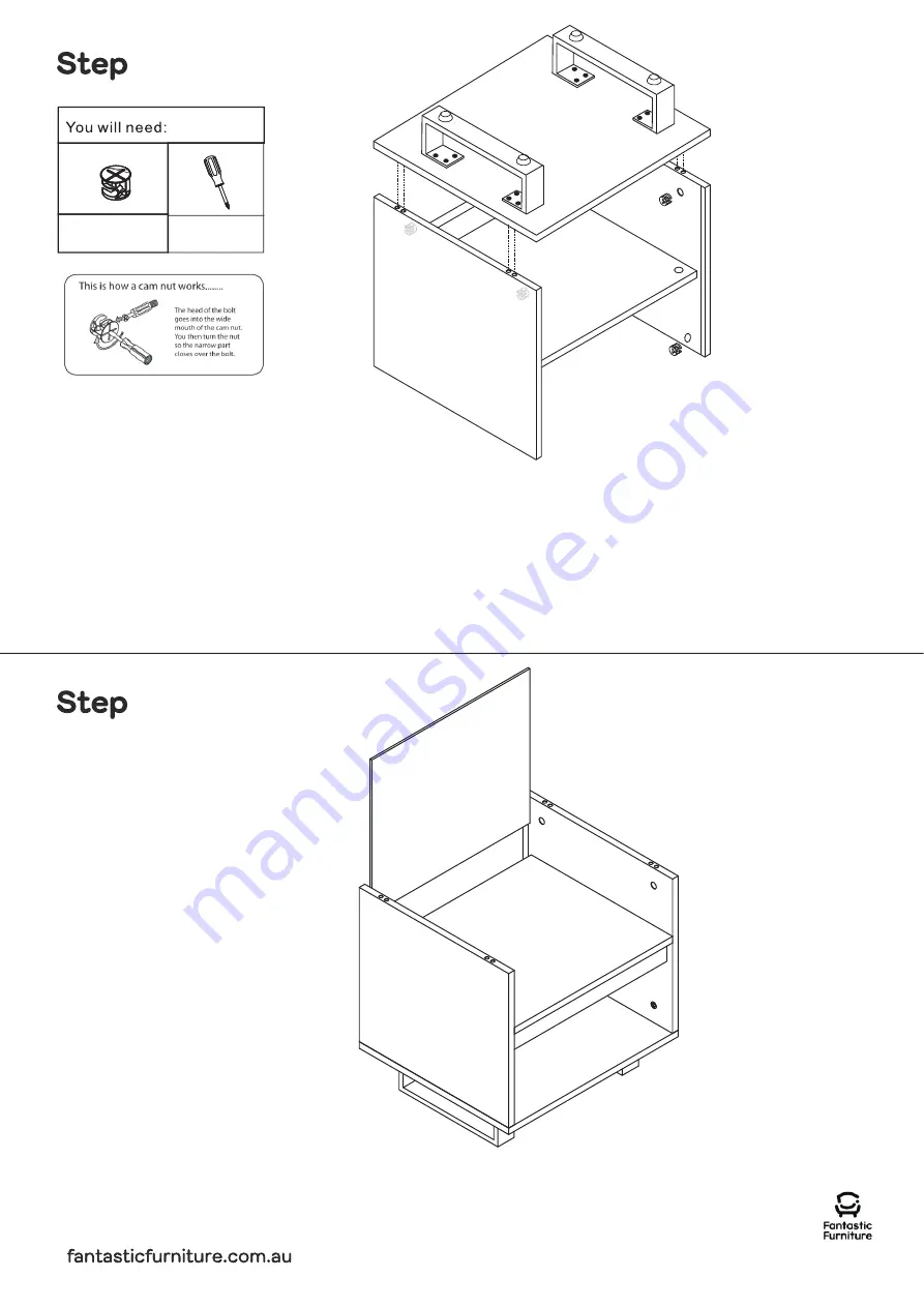 fantastic furniture Bridge Bedside 1 Drawer Manual Download Page 7