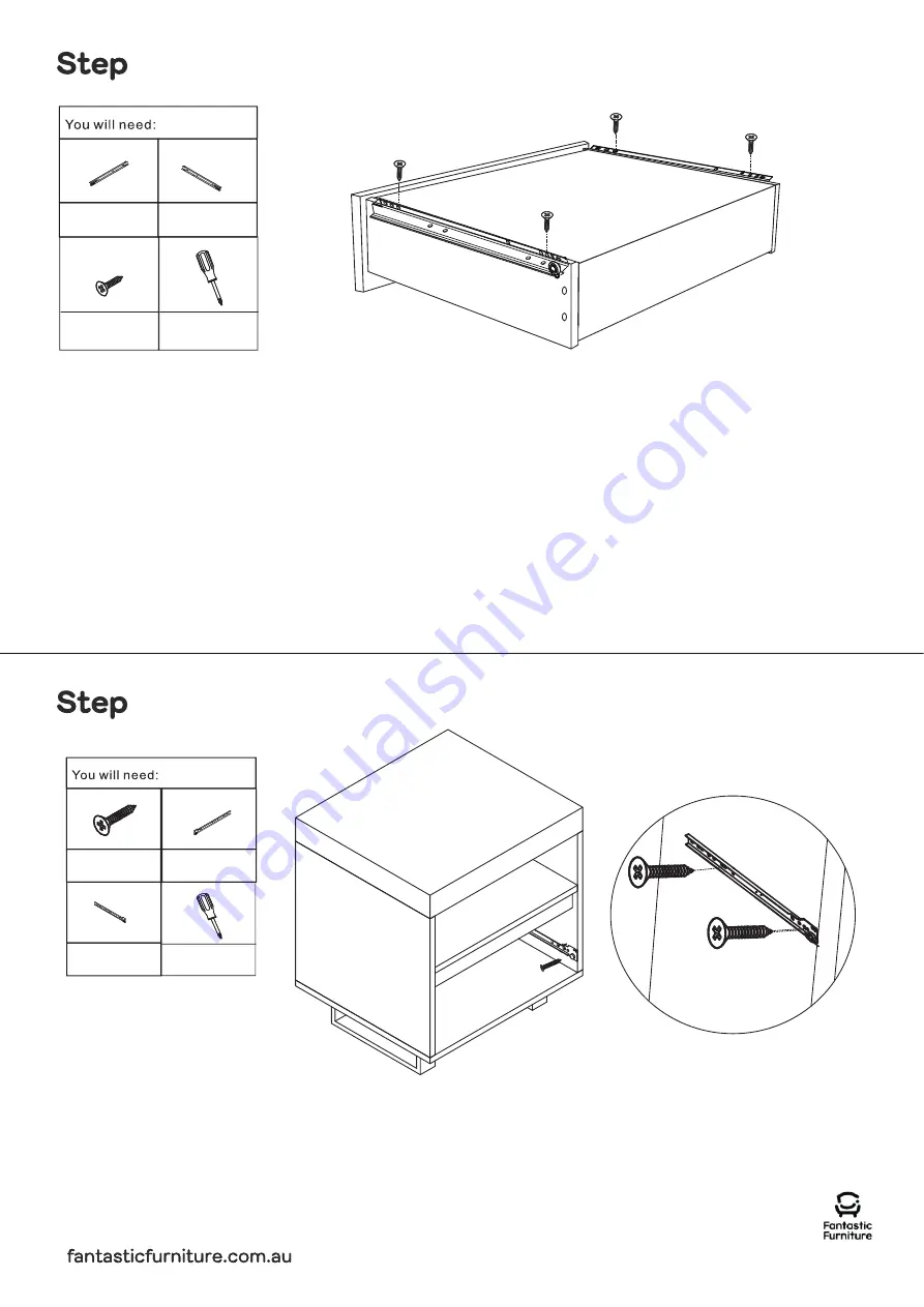 fantastic furniture Bridge Bedside 1 Drawer Manual Download Page 10