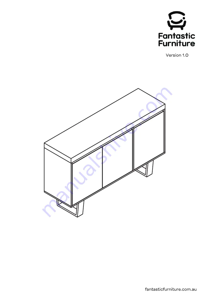 fantastic furniture Bridge Buffet 3 Door Mk2 Oak Скачать руководство пользователя страница 1