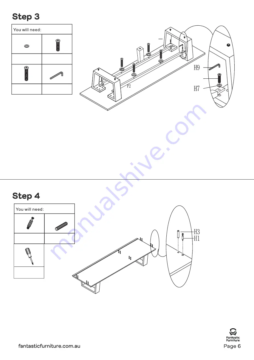 fantastic furniture Bridge Buffet 3 Door Mk2 Oak Скачать руководство пользователя страница 6