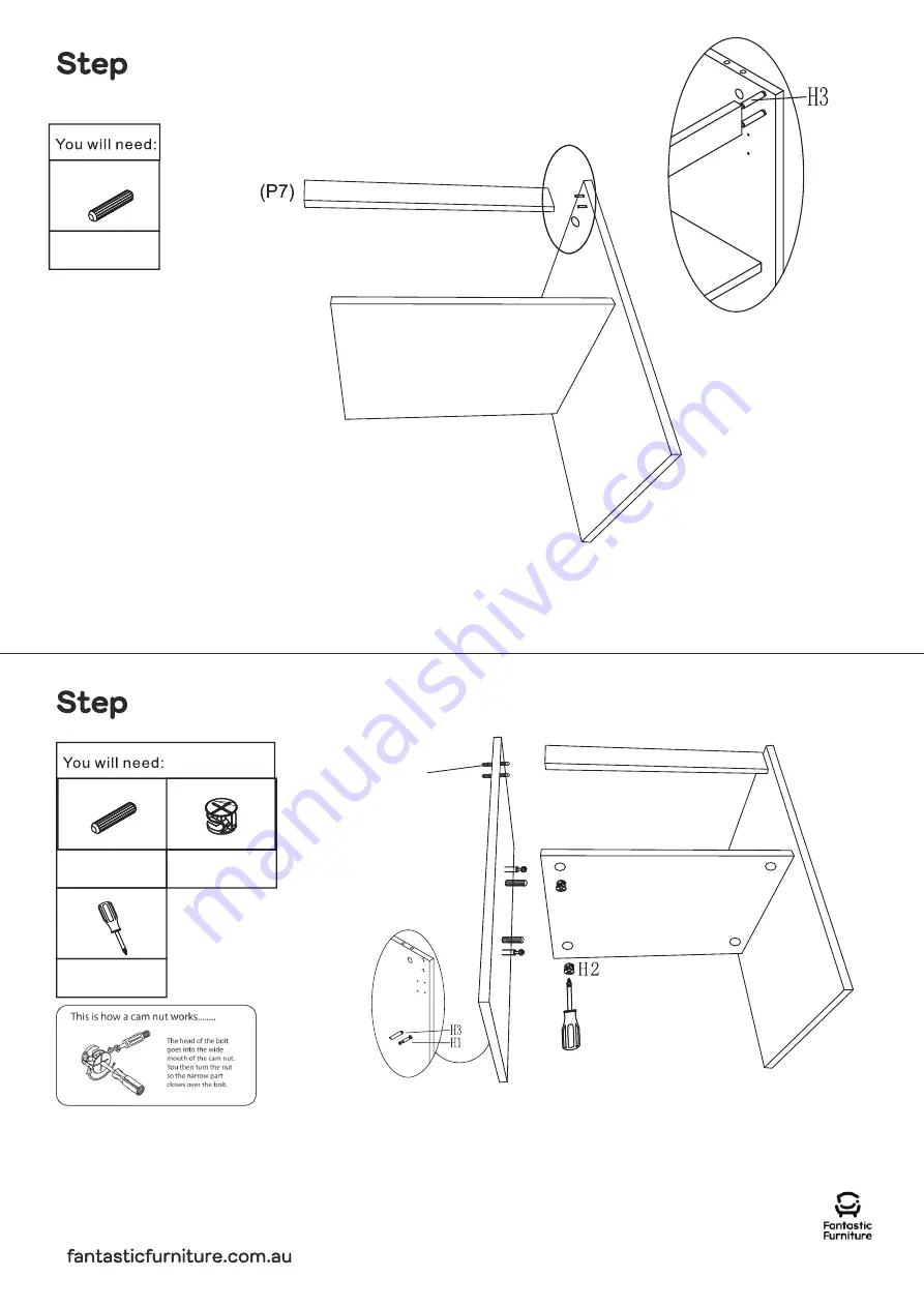 fantastic furniture Bridge Buffet 3 Door Mk2 Oak Manual Download Page 8