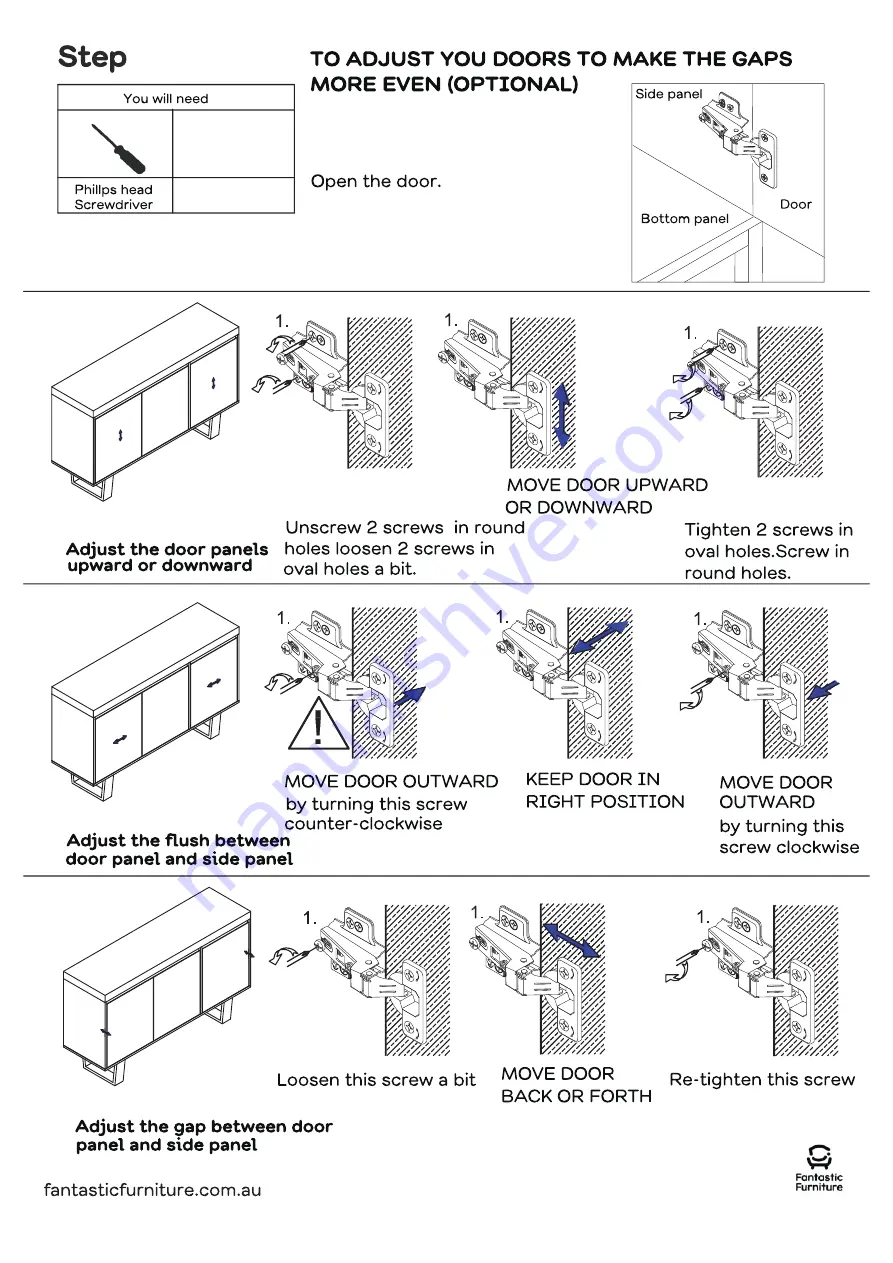 fantastic furniture Bridge Buffet 3 Door Mk2 Oak Скачать руководство пользователя страница 14