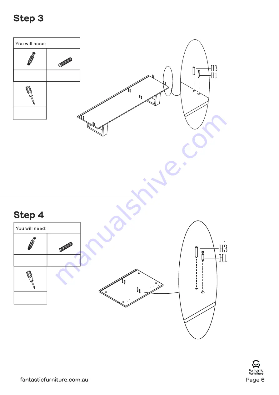 fantastic furniture Bridge Buffet Скачать руководство пользователя страница 6