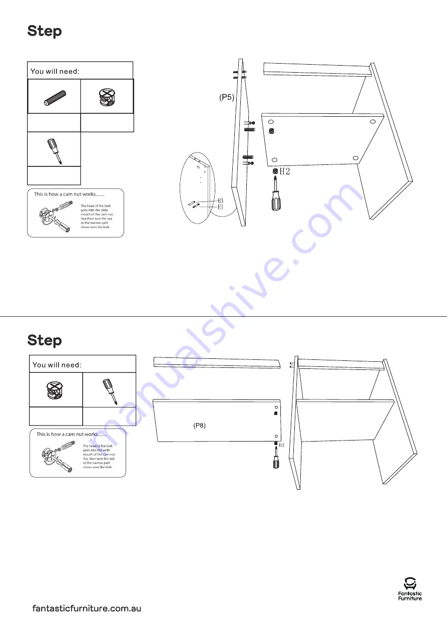 fantastic furniture Bridge Buffet Manual Download Page 8