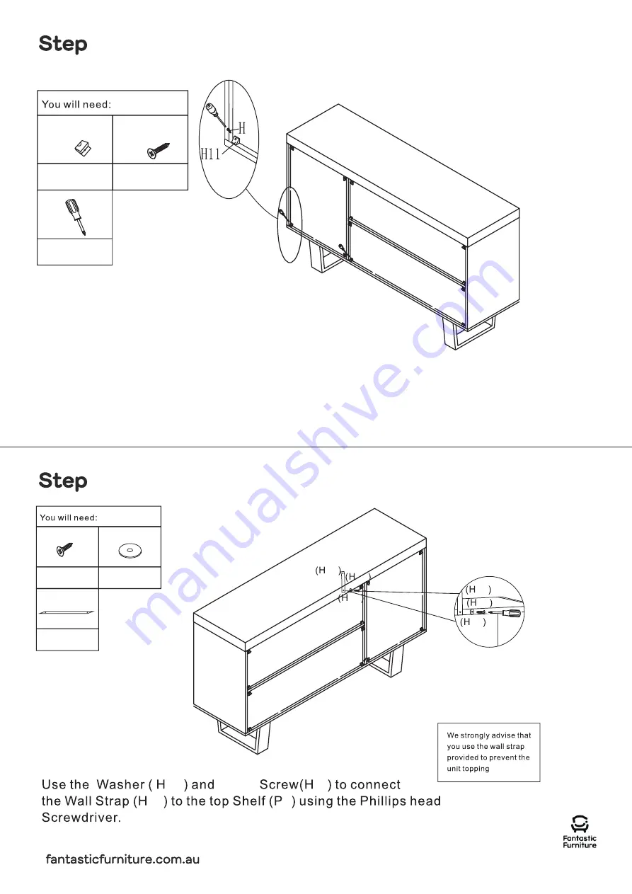 fantastic furniture Bridge Buffet Скачать руководство пользователя страница 13