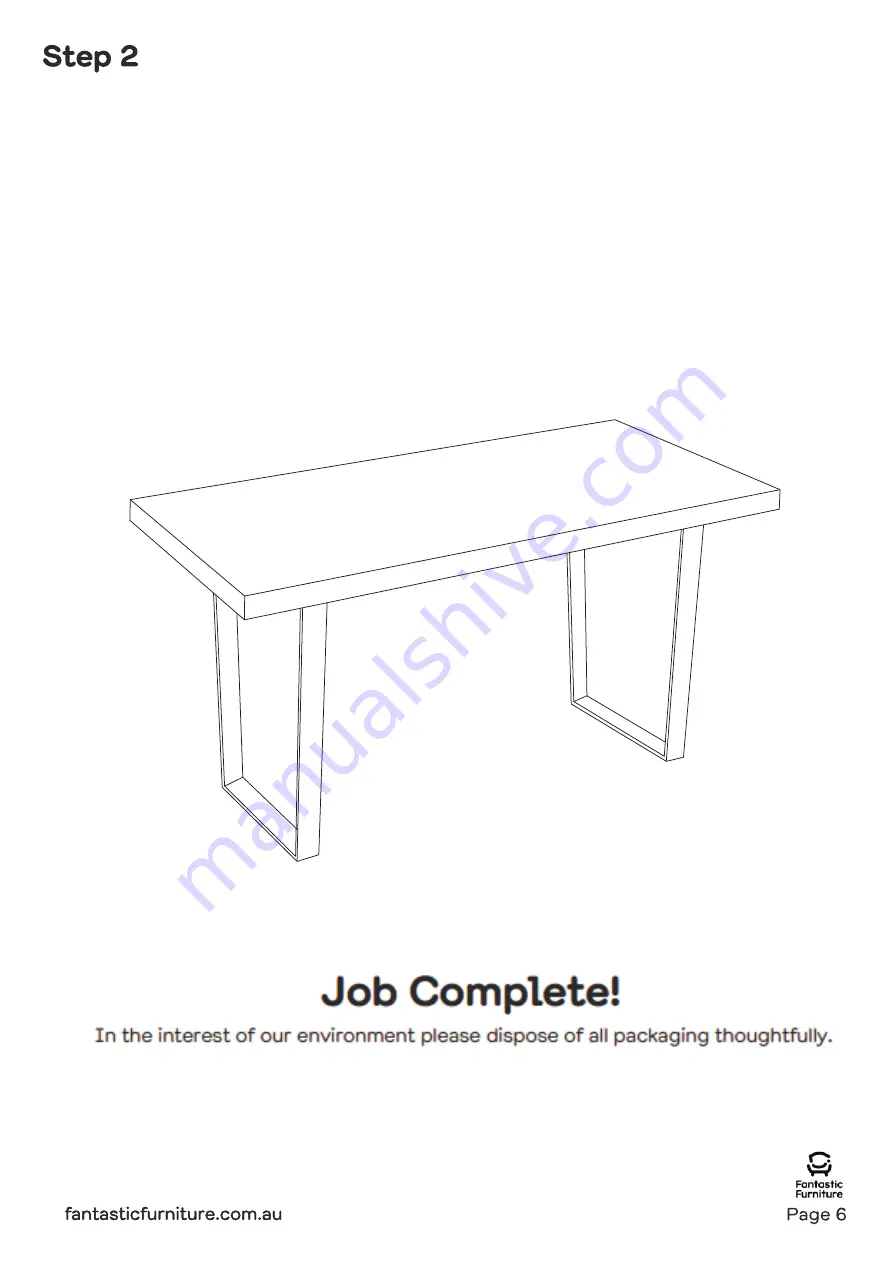 fantastic furniture Bridge Dining Table Manual Download Page 6