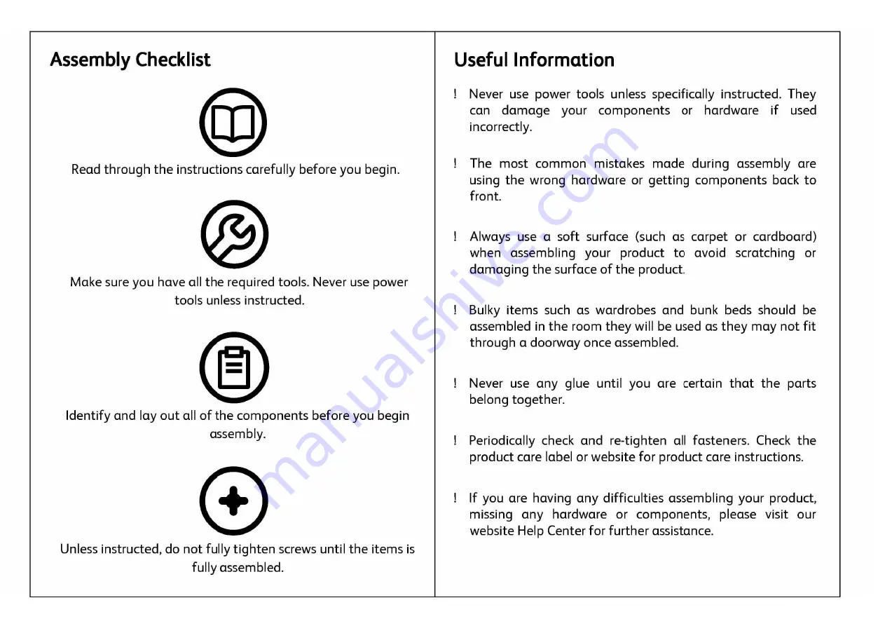 fantastic furniture BROADWAY Quick Start Manual Download Page 2