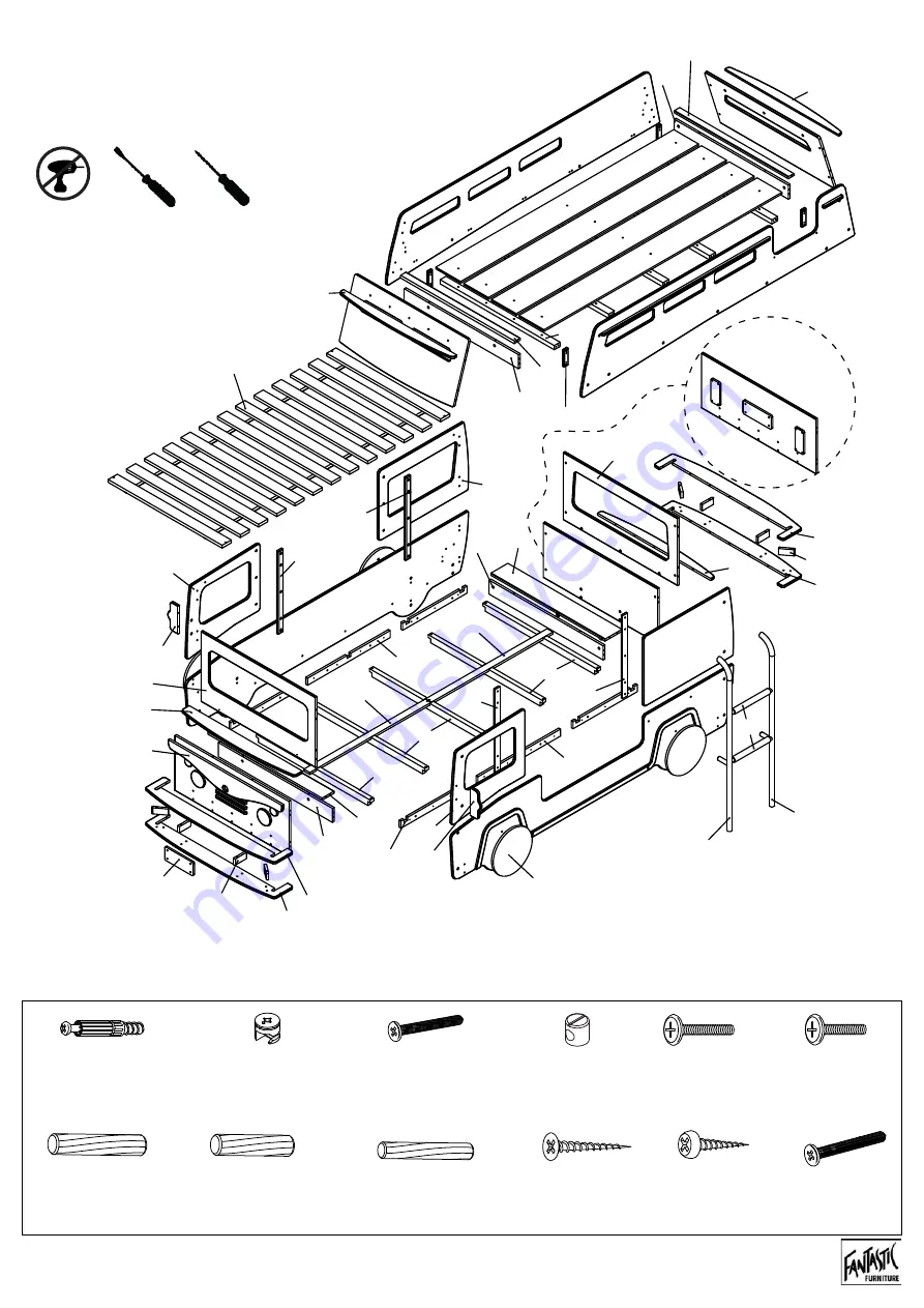 fantastic furniture BUSSY BUNK BED MK 2 Assembly Instructions Manual Download Page 4