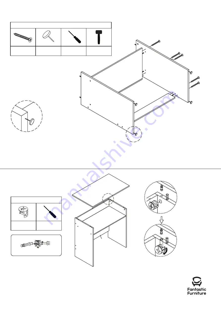 fantastic furniture Buzz Student Desk Manual Download Page 7