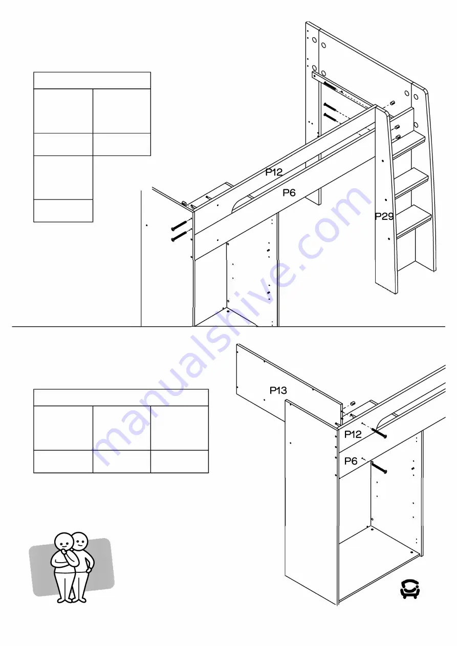 fantastic furniture Cabin King Single Loft Bed Скачать руководство пользователя страница 14