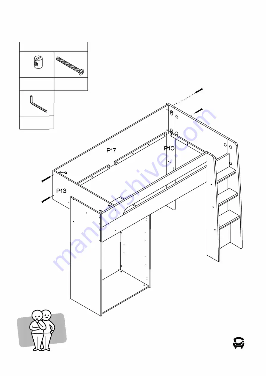 fantastic furniture Cabin King Single Loft Bed Скачать руководство пользователя страница 15