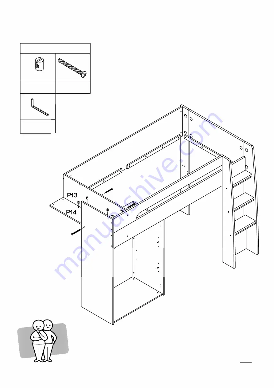 fantastic furniture Cabin King Single Loft Bed Manual Download Page 16