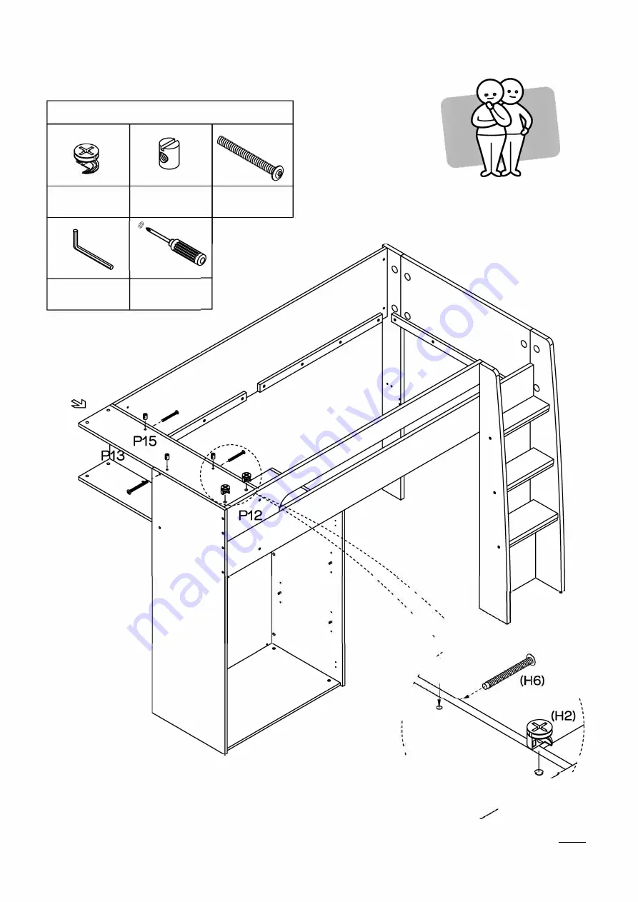 fantastic furniture Cabin King Single Loft Bed Скачать руководство пользователя страница 17