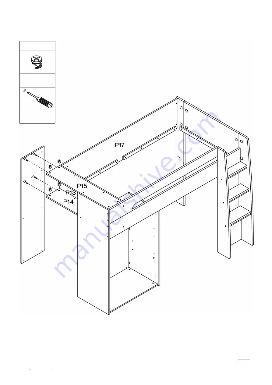 fantastic furniture Cabin King Single Loft Bed Скачать руководство пользователя страница 18