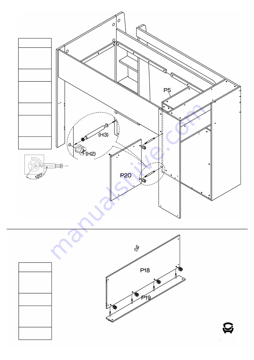 fantastic furniture Cabin King Single Loft Bed Скачать руководство пользователя страница 20