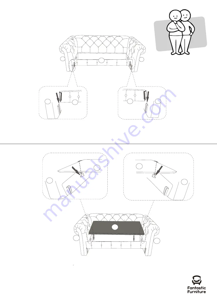 fantastic furniture Carlotta Sofa 2 STR Manual Download Page 5