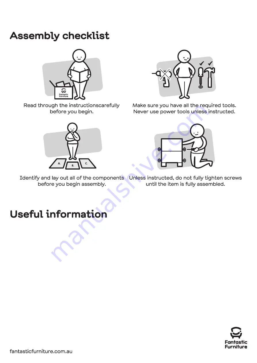 fantastic furniture Casper Office Chair Manual Download Page 3