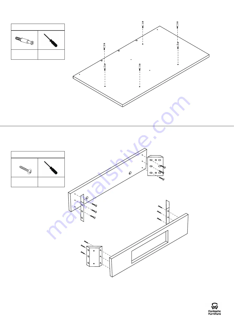 fantastic furniture Cloud Dresser Mirror Set 1 Drawer Manual Download Page 5