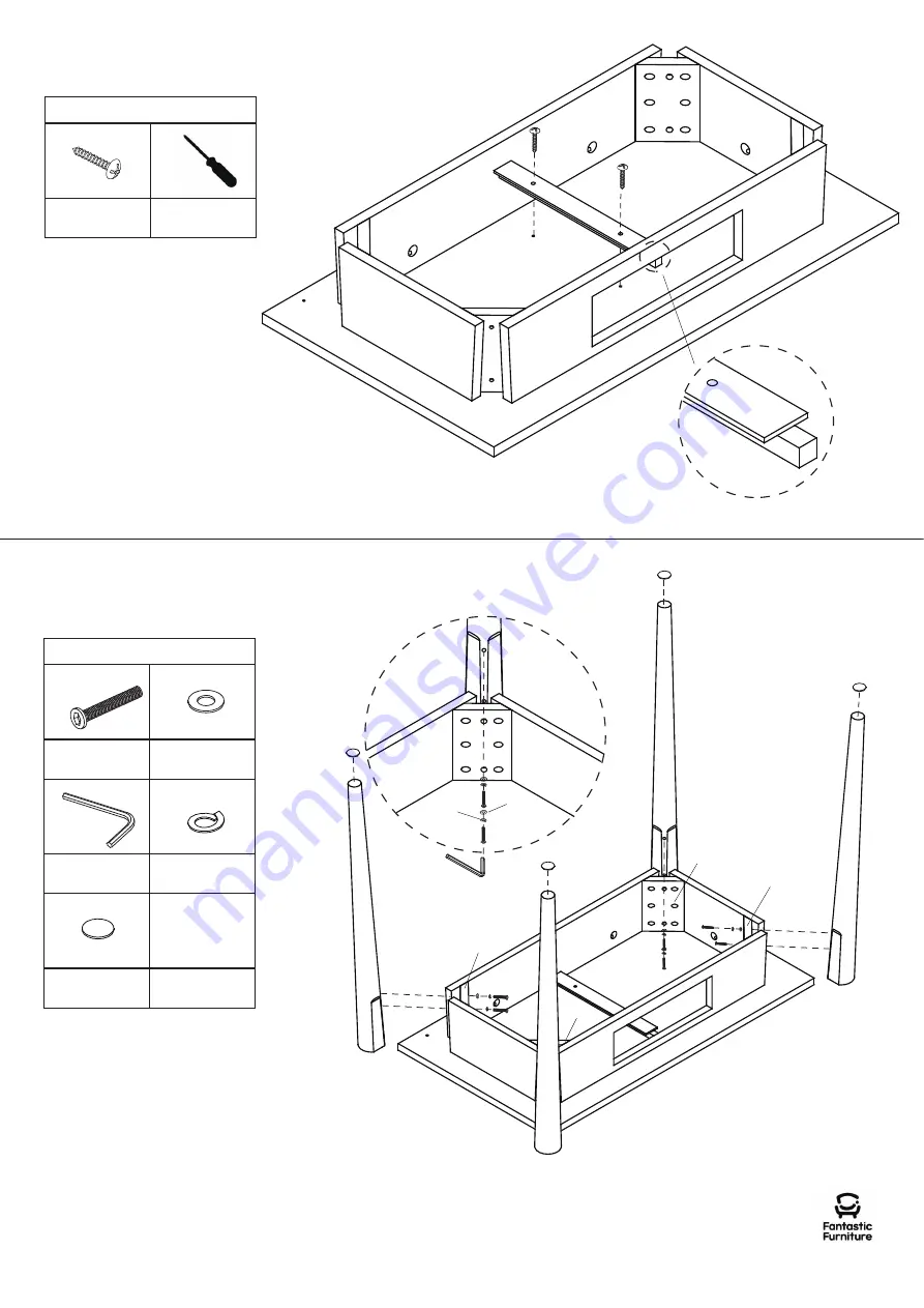 fantastic furniture Cloud Dresser Mirror Set 1 Drawer Скачать руководство пользователя страница 7