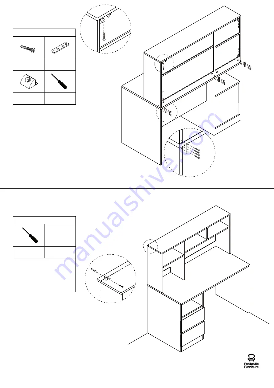 fantastic furniture CODY DESK HUTCH Manual Download Page 11