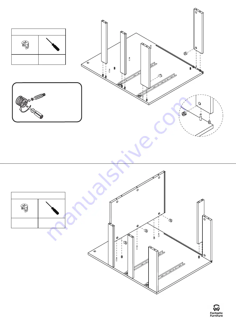 fantastic furniture Cody Desk Student 2 Drawer Manual Download Page 6