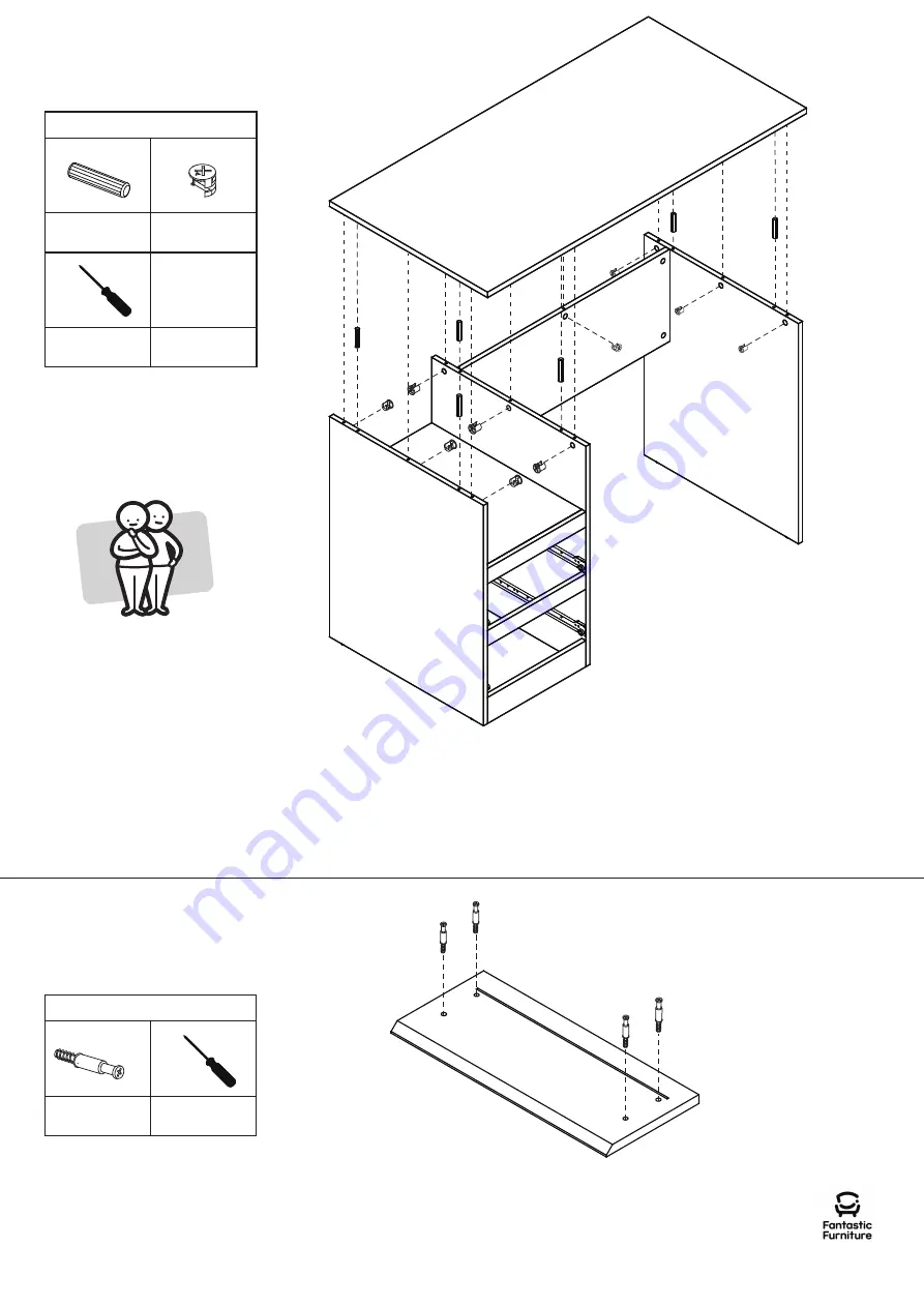 fantastic furniture Cody Desk Student 2 Drawer Скачать руководство пользователя страница 10