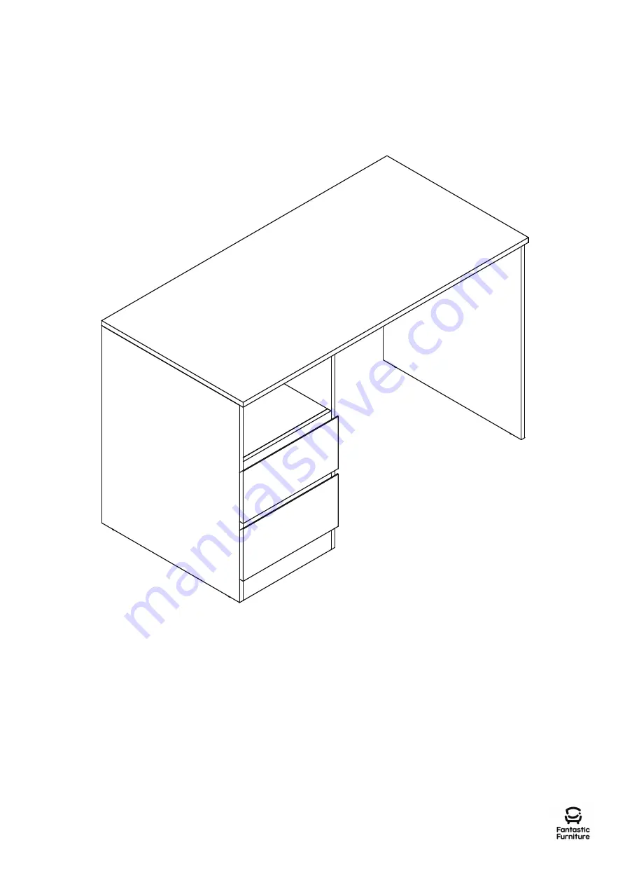 fantastic furniture Cody Desk Student 2 Drawer Manual Download Page 13