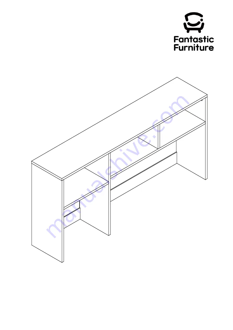 fantastic furniture COMO DESK HUTCH Manual Download Page 1