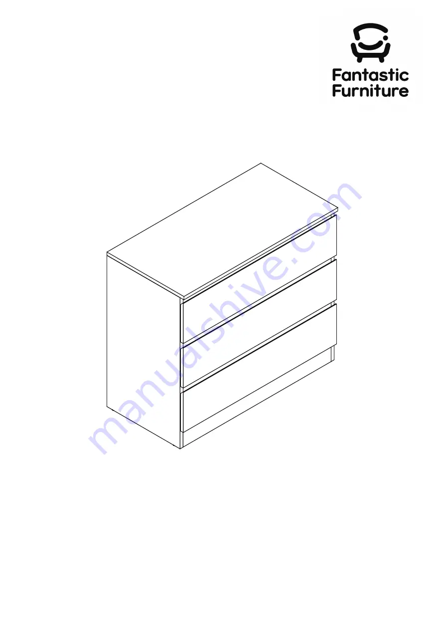 fantastic furniture Como Dresser 3 Drw Скачать руководство пользователя страница 1