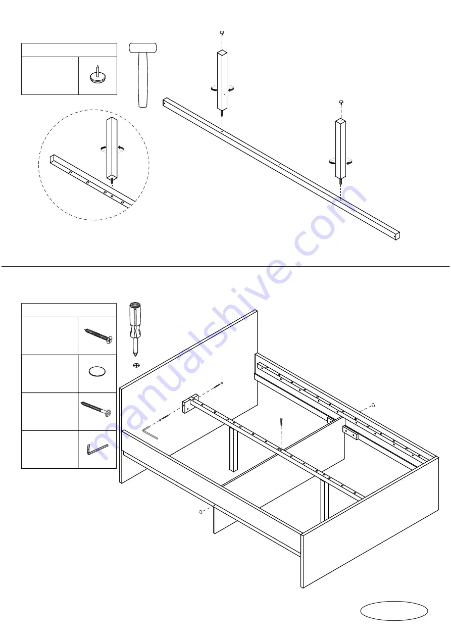 fantastic furniture COMO Queen Bed Assembly Instructions Manual Download Page 8