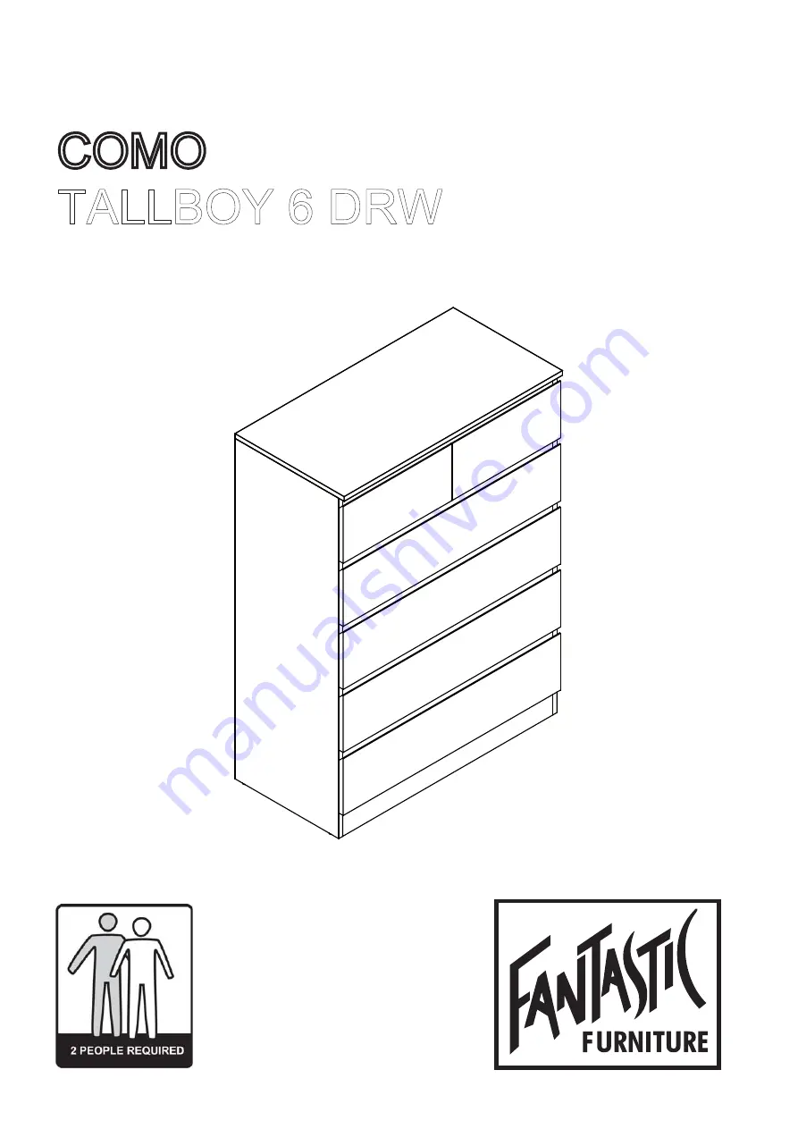 fantastic furniture COMO TALLBOY 6 DRW Скачать руководство пользователя страница 1