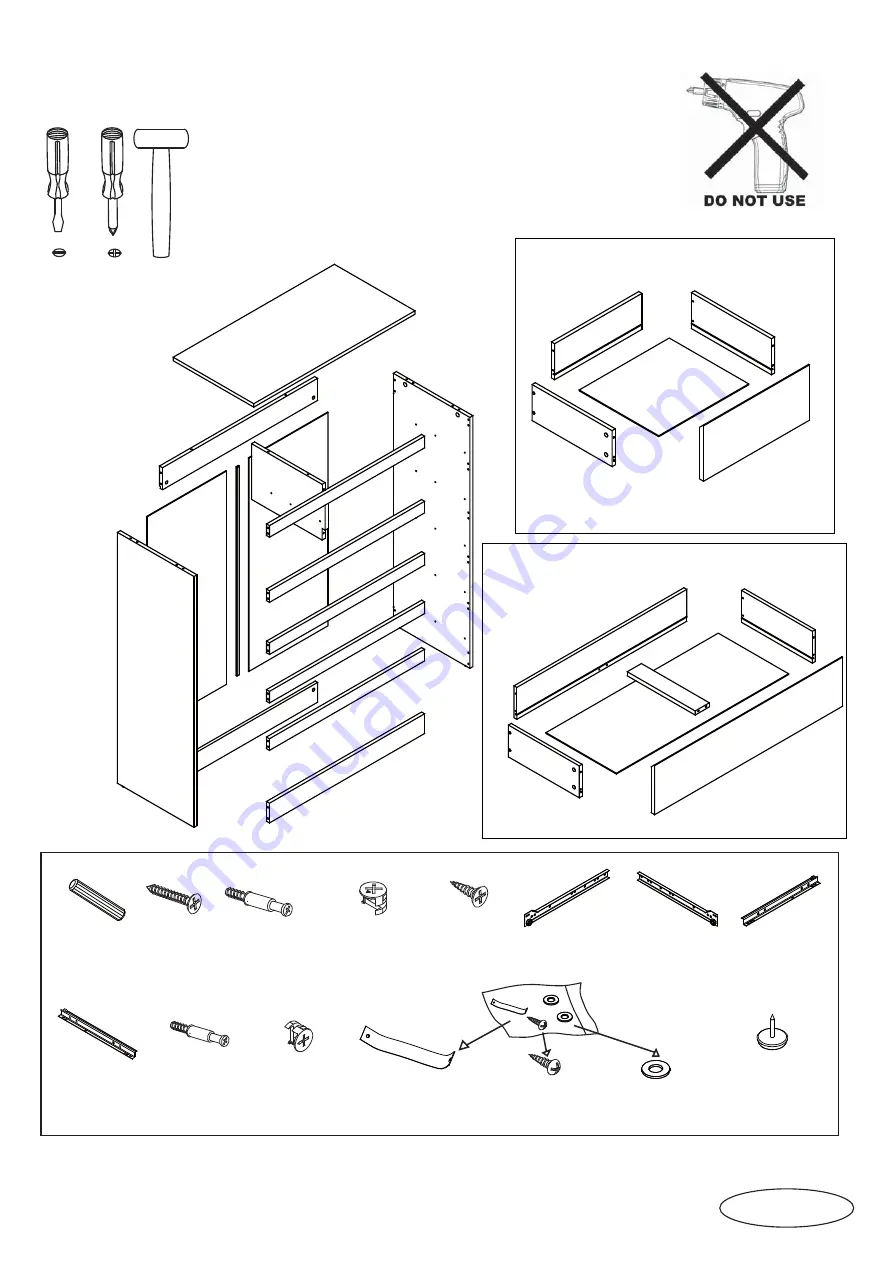 fantastic furniture COMO TALLBOY 6 DRW Assembly Instructions Manual Download Page 3