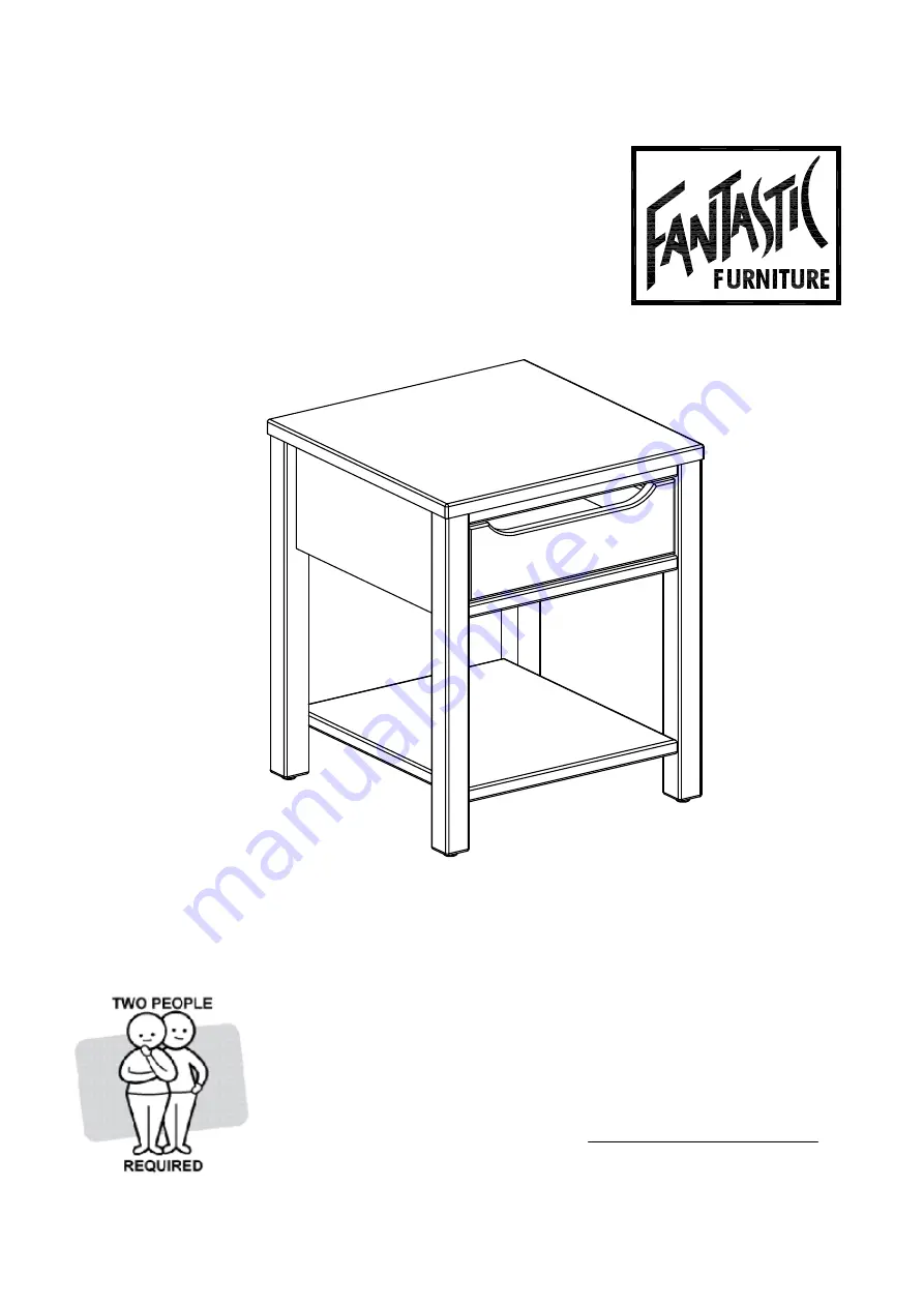 fantastic furniture Cooper Bedside 1 Drawer Скачать руководство пользователя страница 1