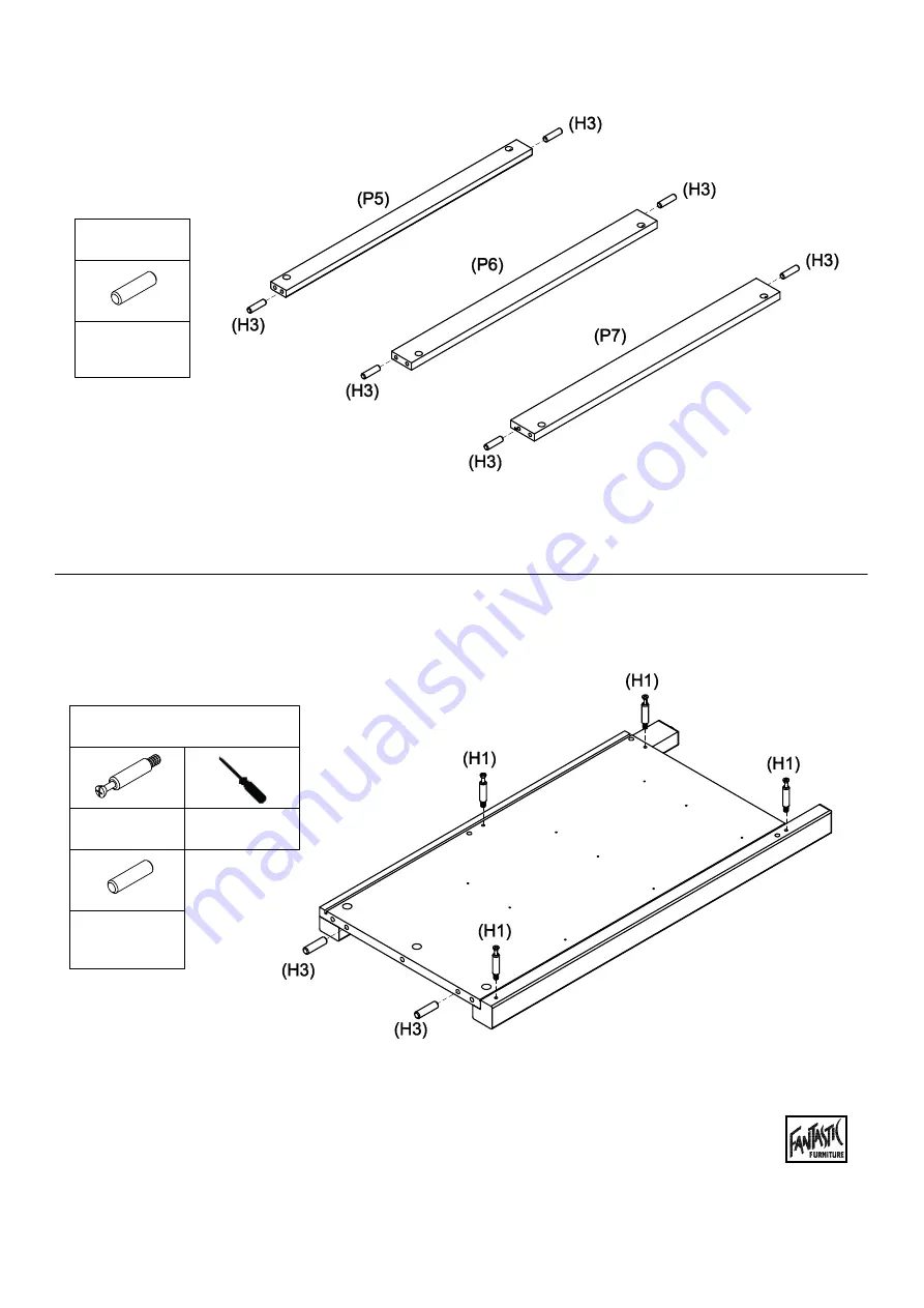 fantastic furniture Cooper Lowboy 3 Drawer Manual Download Page 5