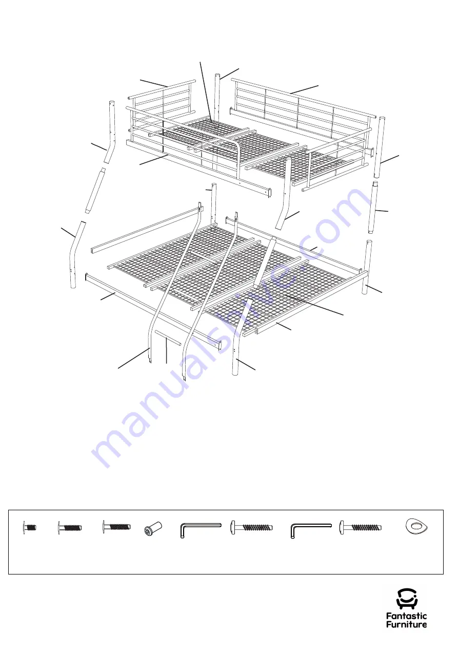 fantastic furniture Cosmic Triple Bunk Bed Manual Download Page 4