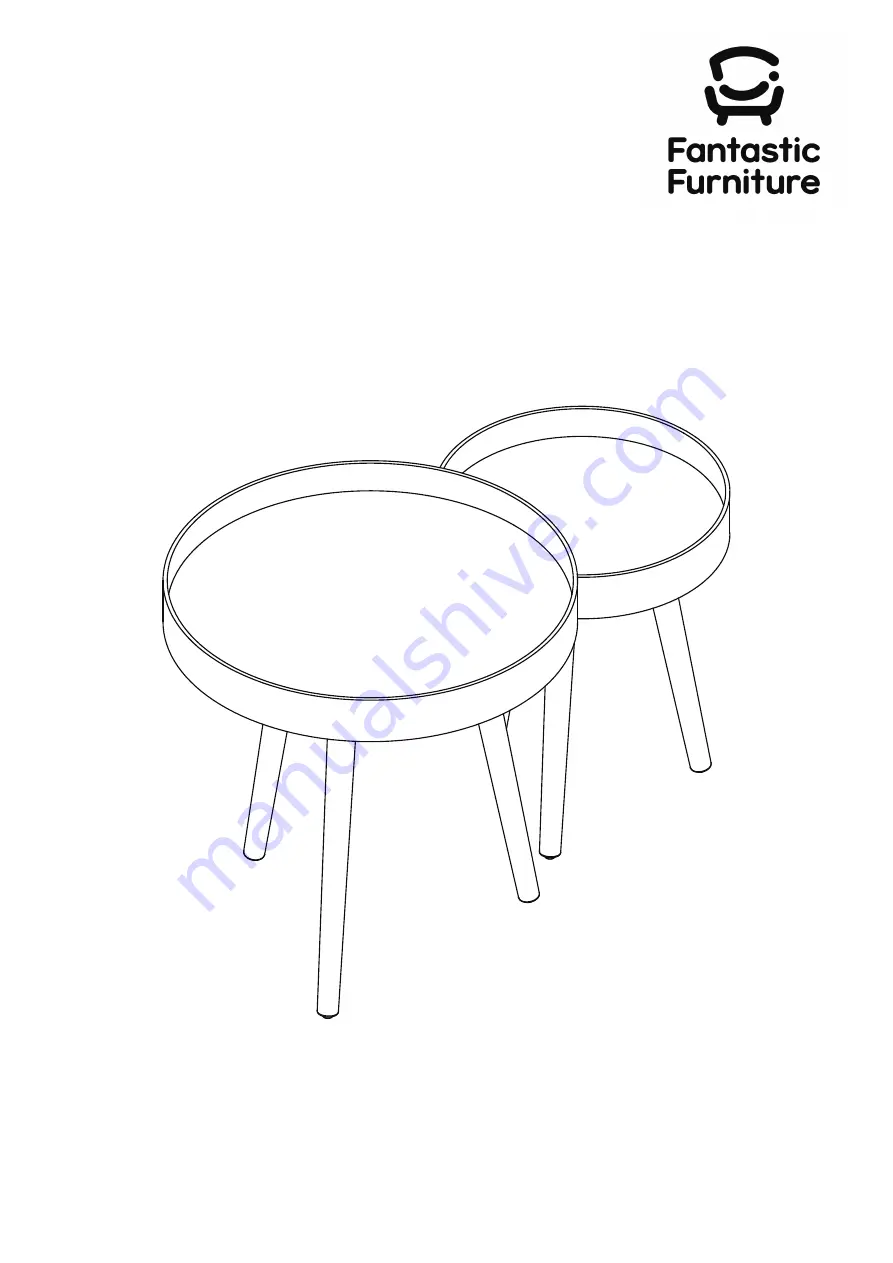 fantastic furniture Duo Table Nest Set Manual Download Page 1