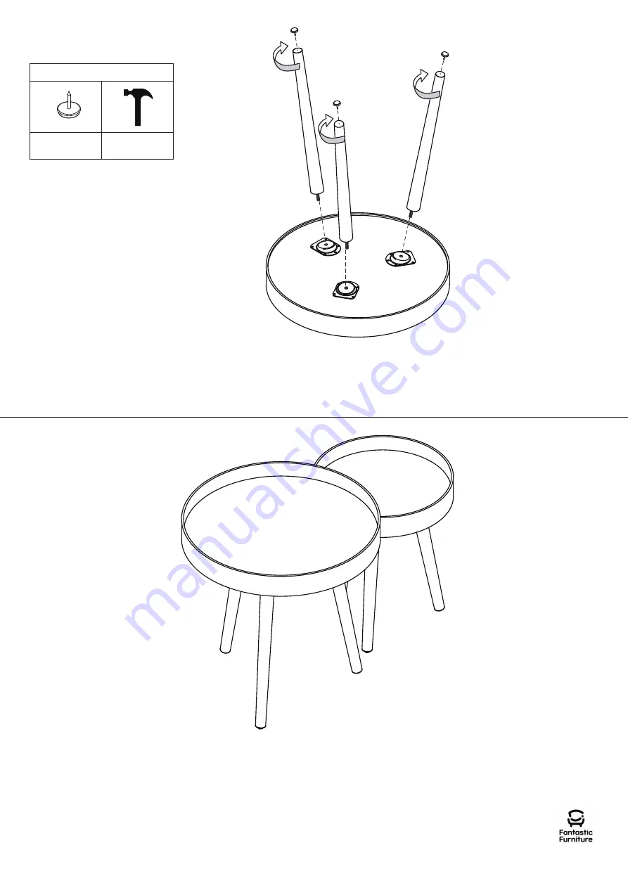 fantastic furniture Duo Table Nest Set Скачать руководство пользователя страница 5