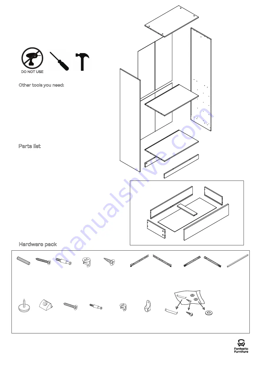 fantastic furniture Eden Utility 4 Drawer Clothes Rack Скачать руководство пользователя страница 4