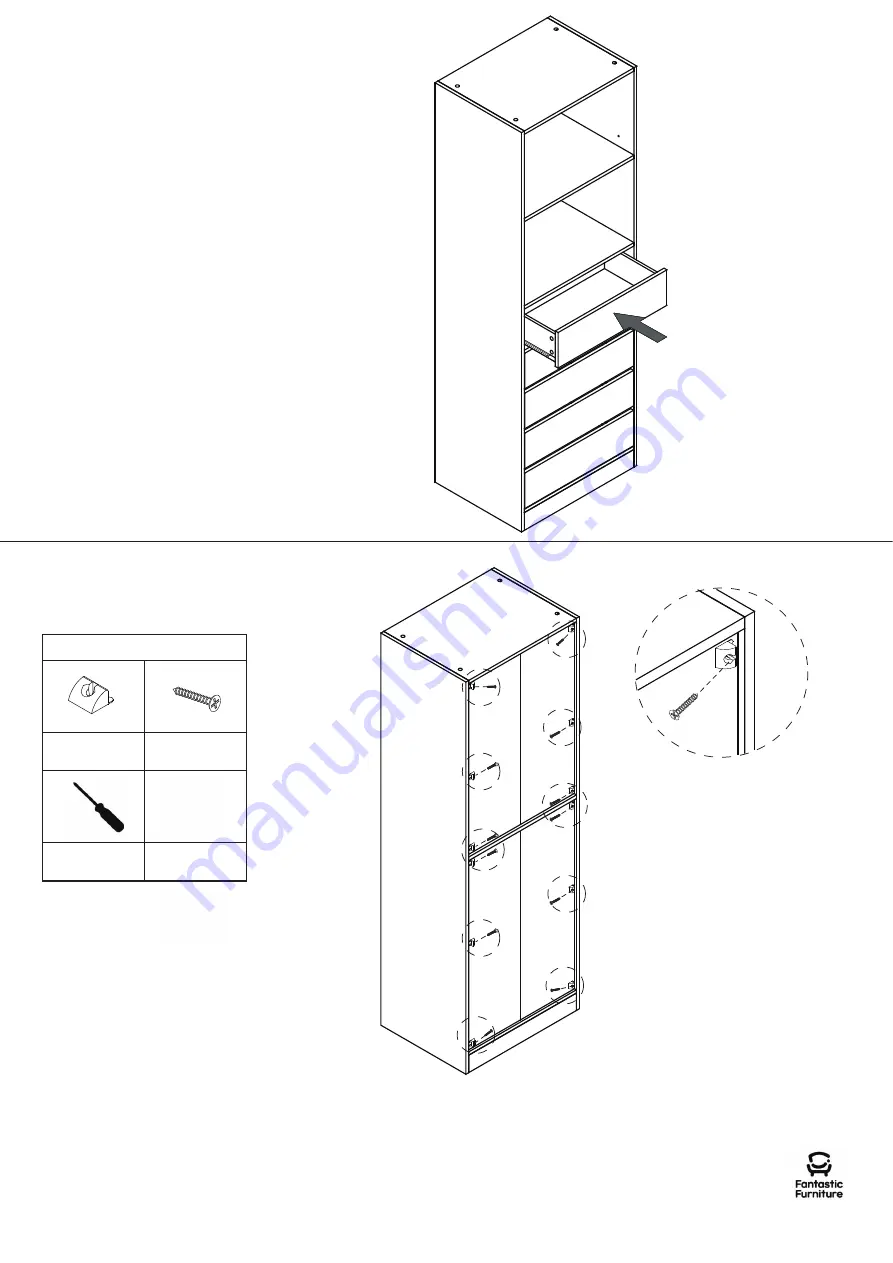 fantastic furniture Eden Utility 5 Drawer 2 Shelf Скачать руководство пользователя страница 11