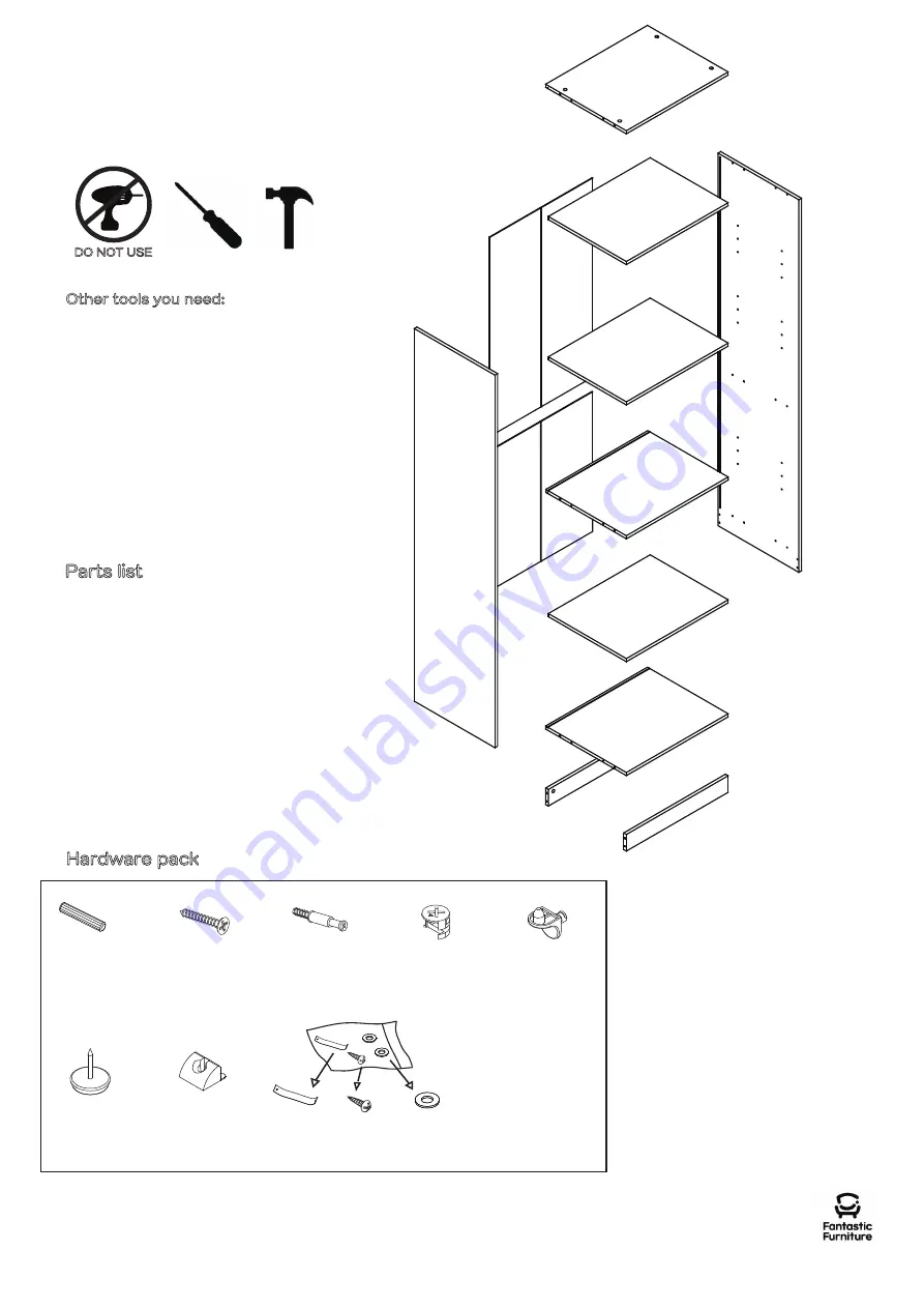 fantastic furniture Eden Utility 5 Shelf Скачать руководство пользователя страница 4