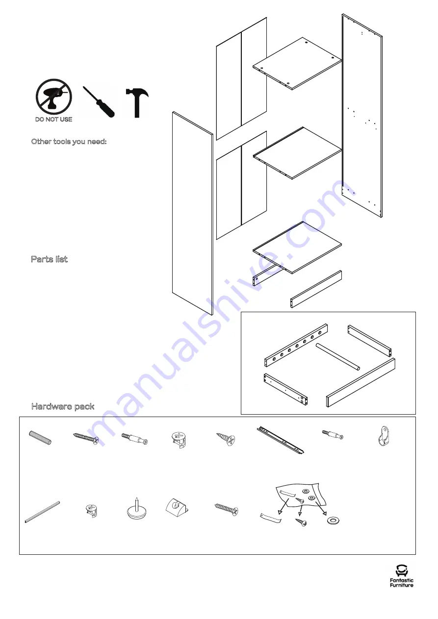 fantastic furniture Eden Utility Pants Storage Clothes Rack Manual Download Page 4