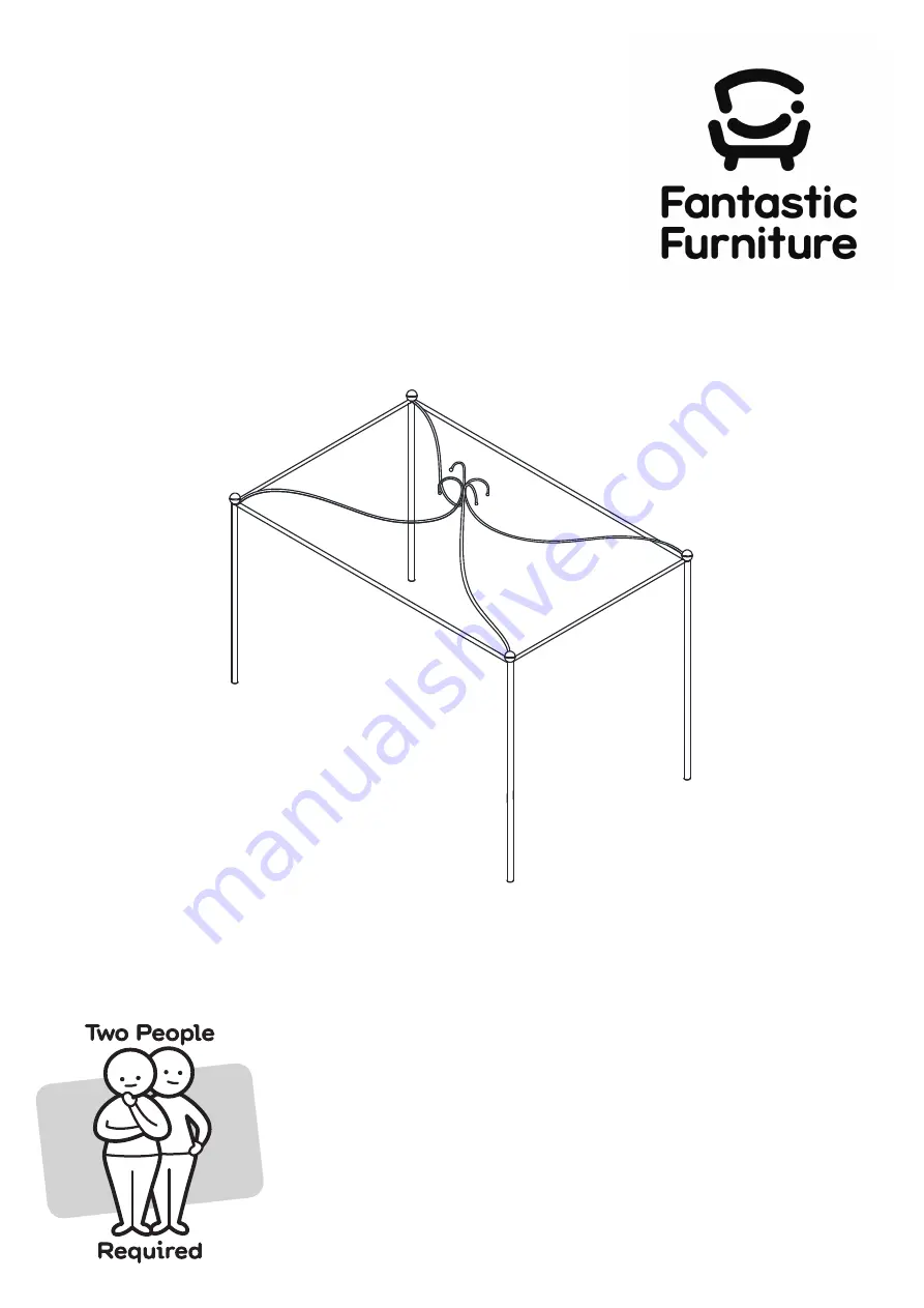 fantastic furniture Giselle 4 Post Extension Kit Скачать руководство пользователя страница 1